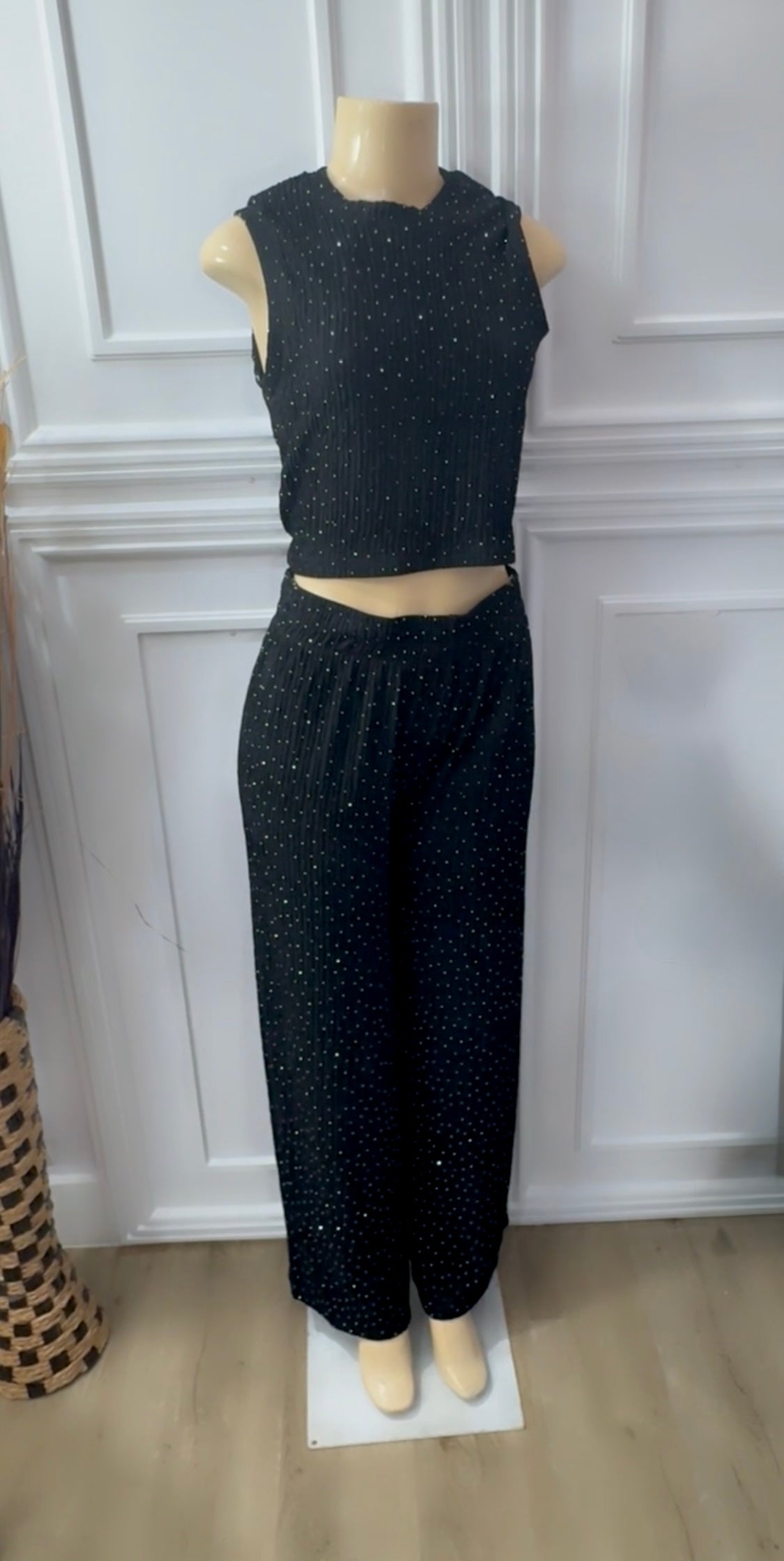 Queen Crinkled Rhinestone Set