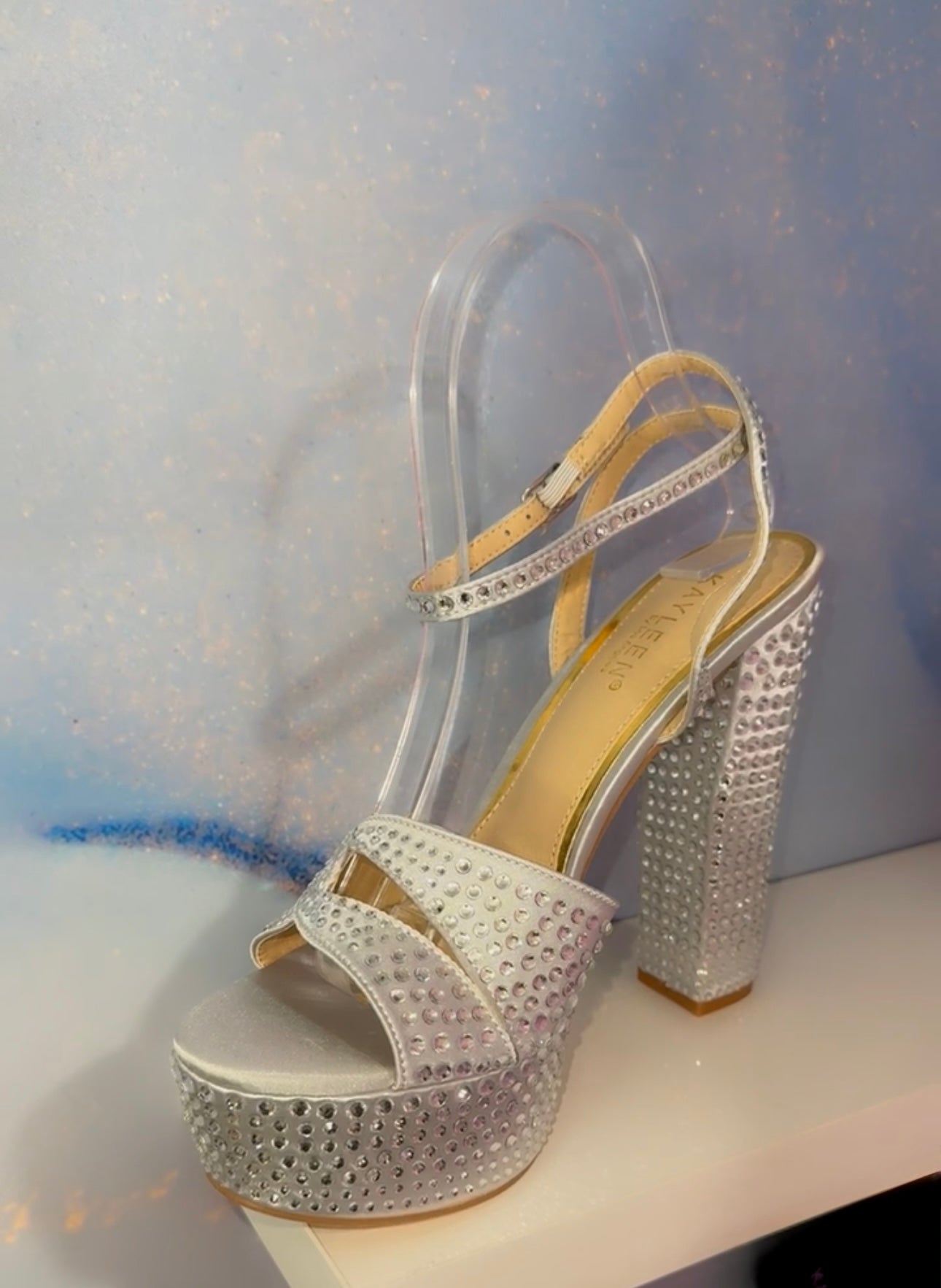 Itzel RhineStone PlatForm Heel