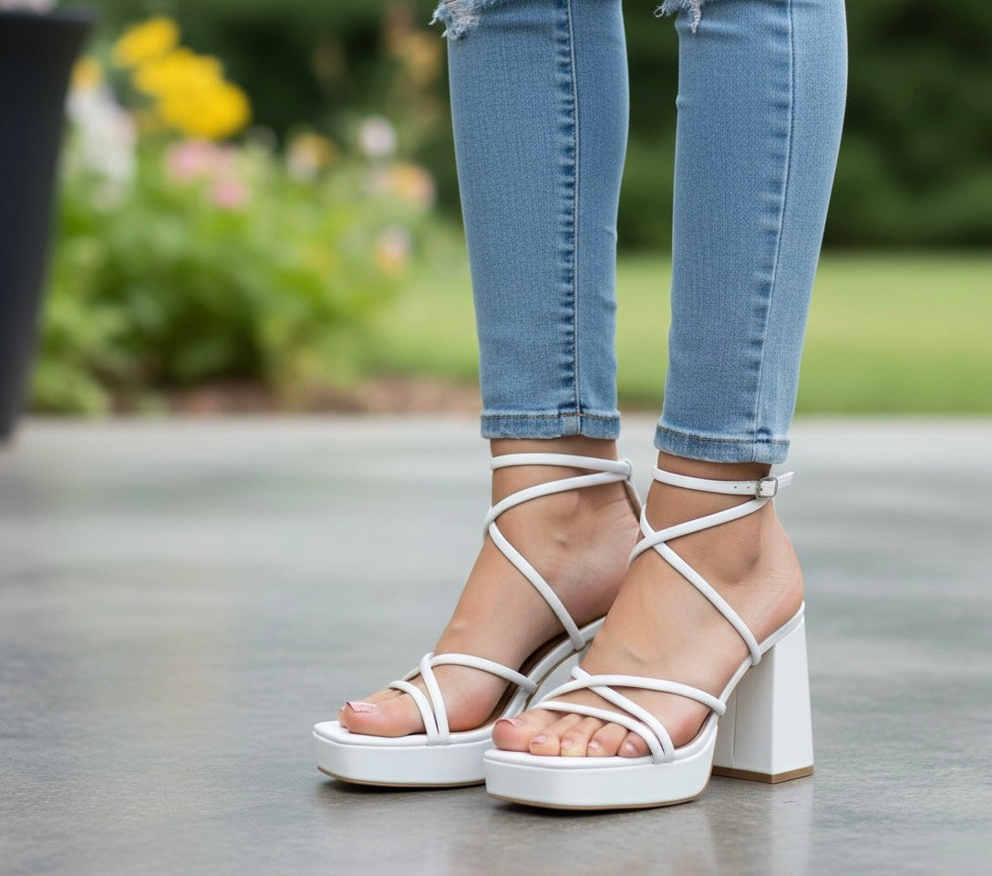 Culiacan Comfort Cushioned Ankle Strap Block Heel