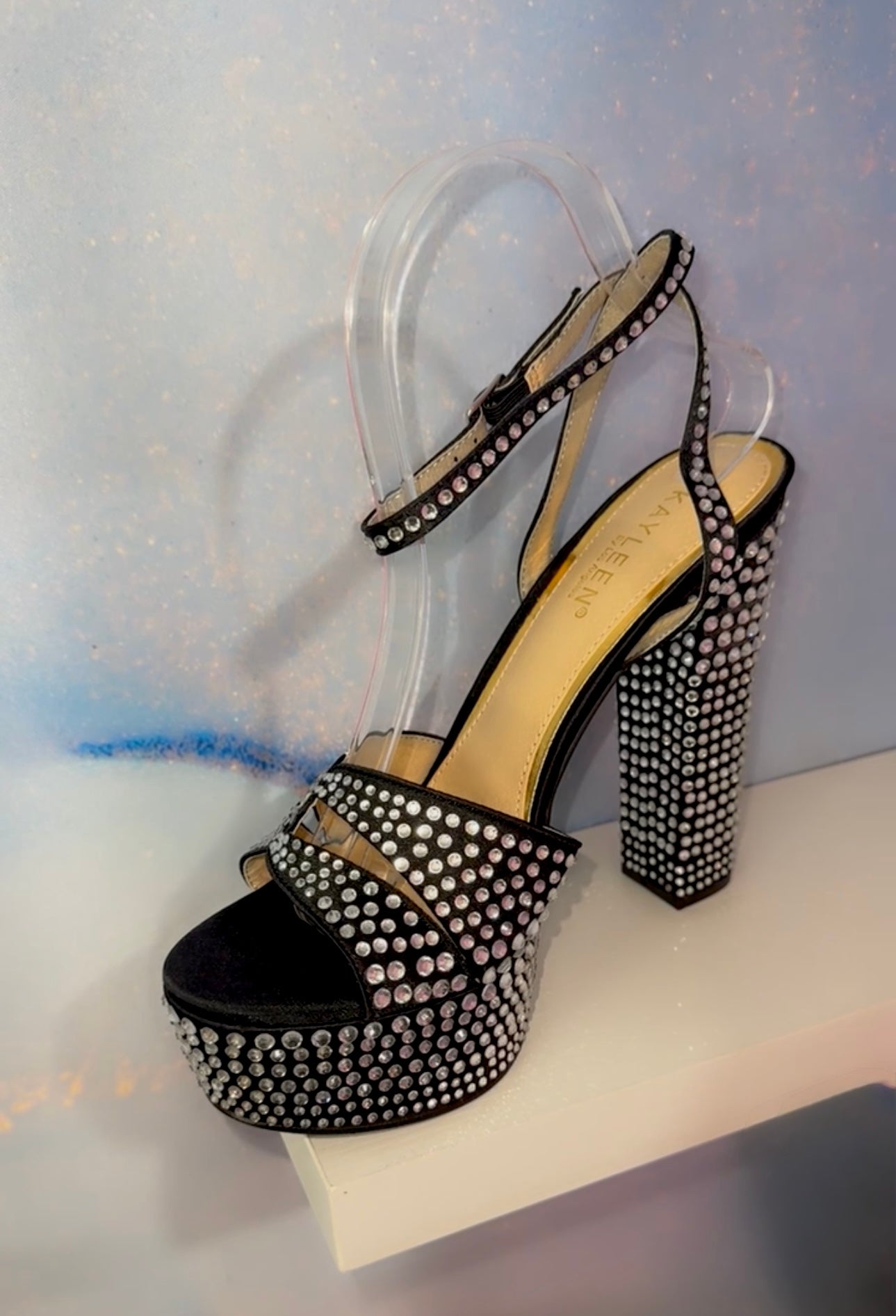 Itzel RhineStone PlatForm Heel