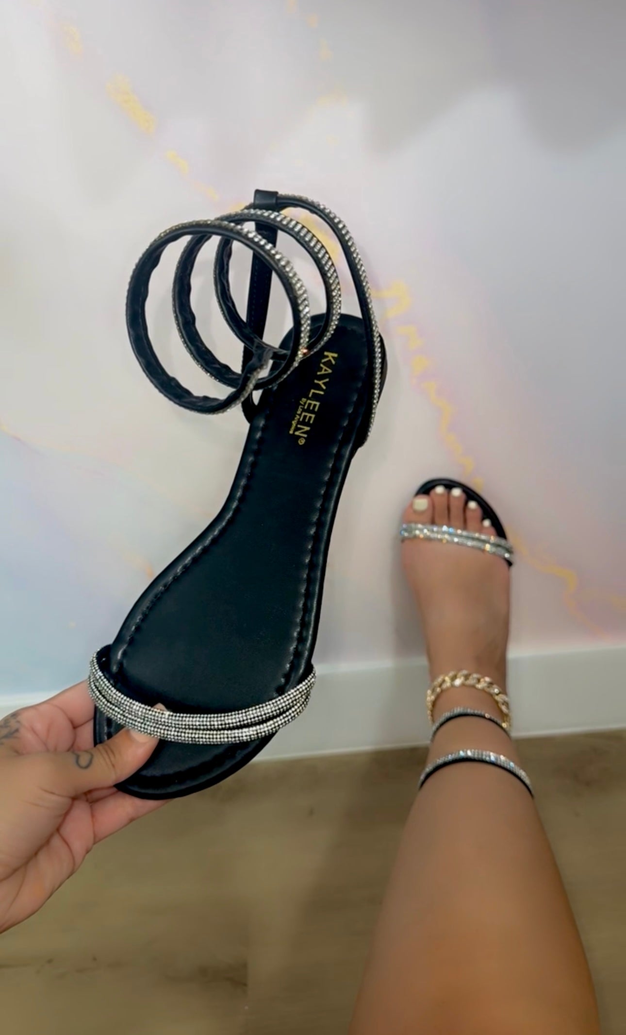 Nicole Spiral Wrap Sandal