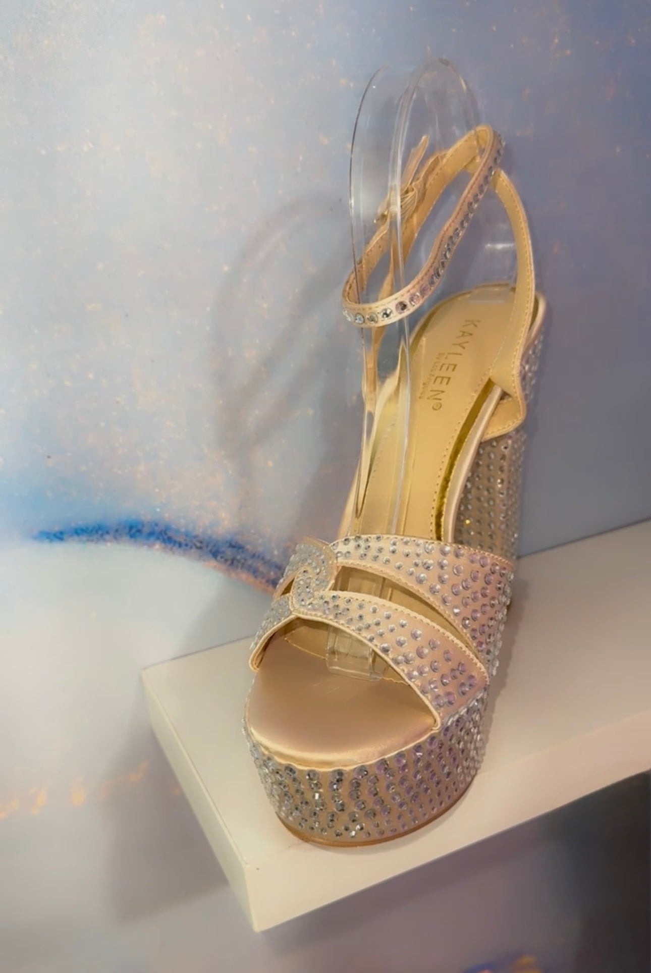Itzel RhineStone PlatForm Heel