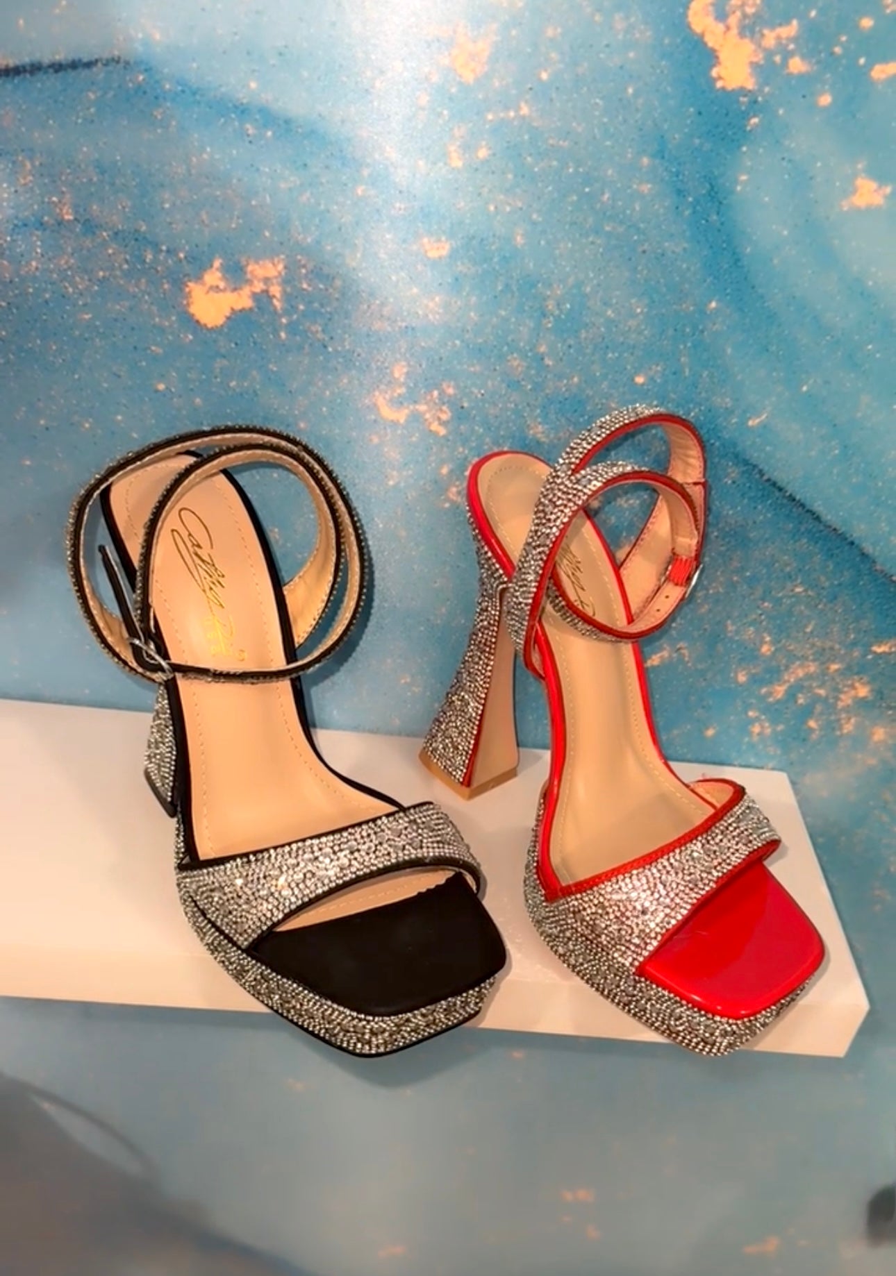 Raquel RhineStone Heel