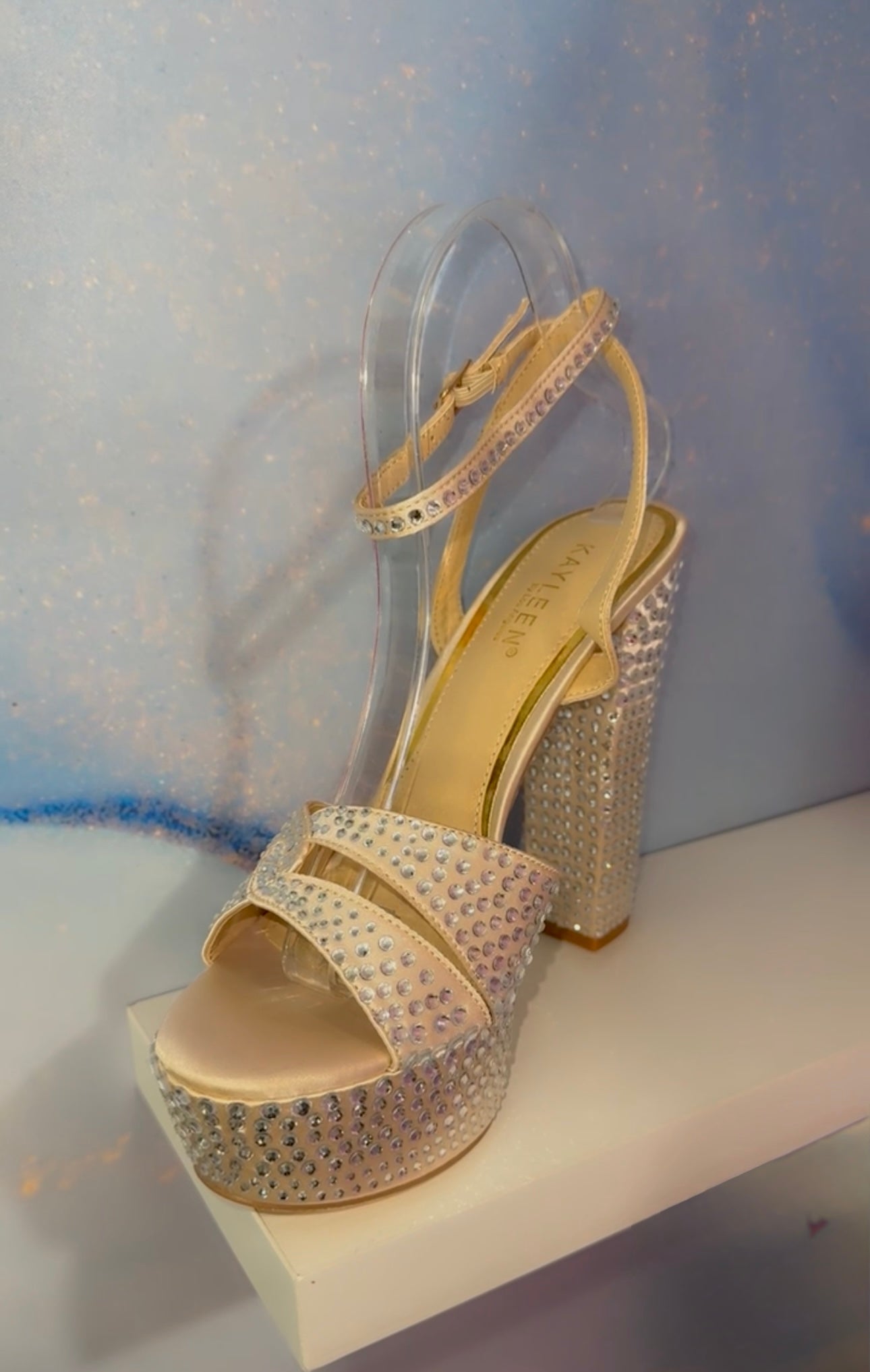Itzel RhineStone PlatForm Heel