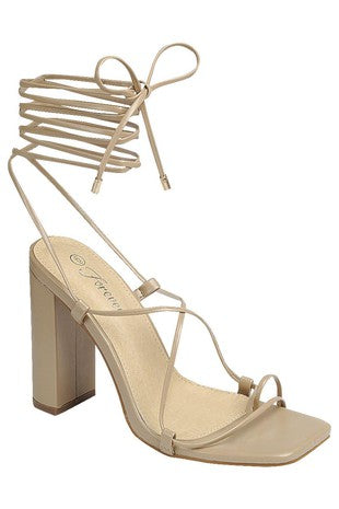 Iris Lace Up Heel (Wide Friendly)