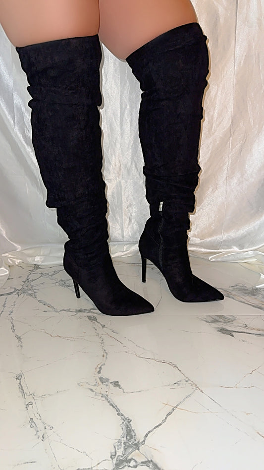 Nicole Over The Knee Boot - Black