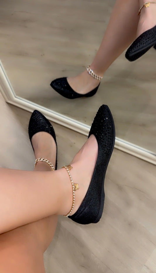 Angie Comfort RhineStone Flat